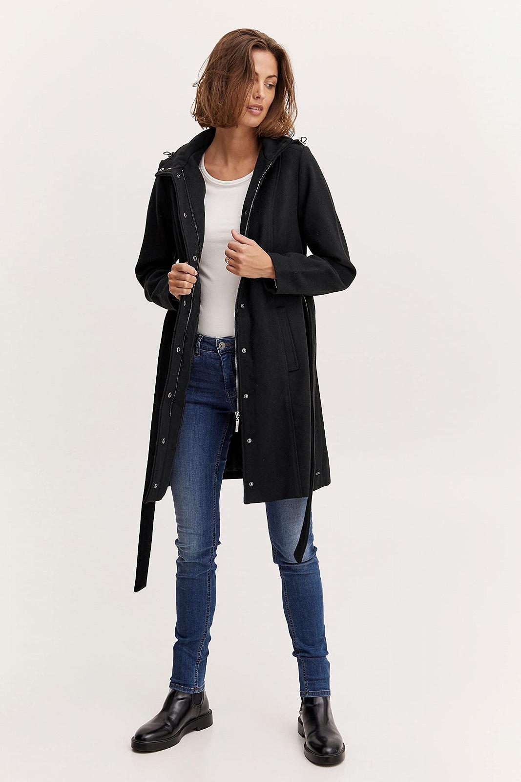 Женская переходная куртка fransa FRSAGA с шерстью, потайная молния, капюшон, пояс, фото №3 Женская переходная куртка fransa FRSAGA с шерстью, потайная молния, капюшон, пояс, фото №3