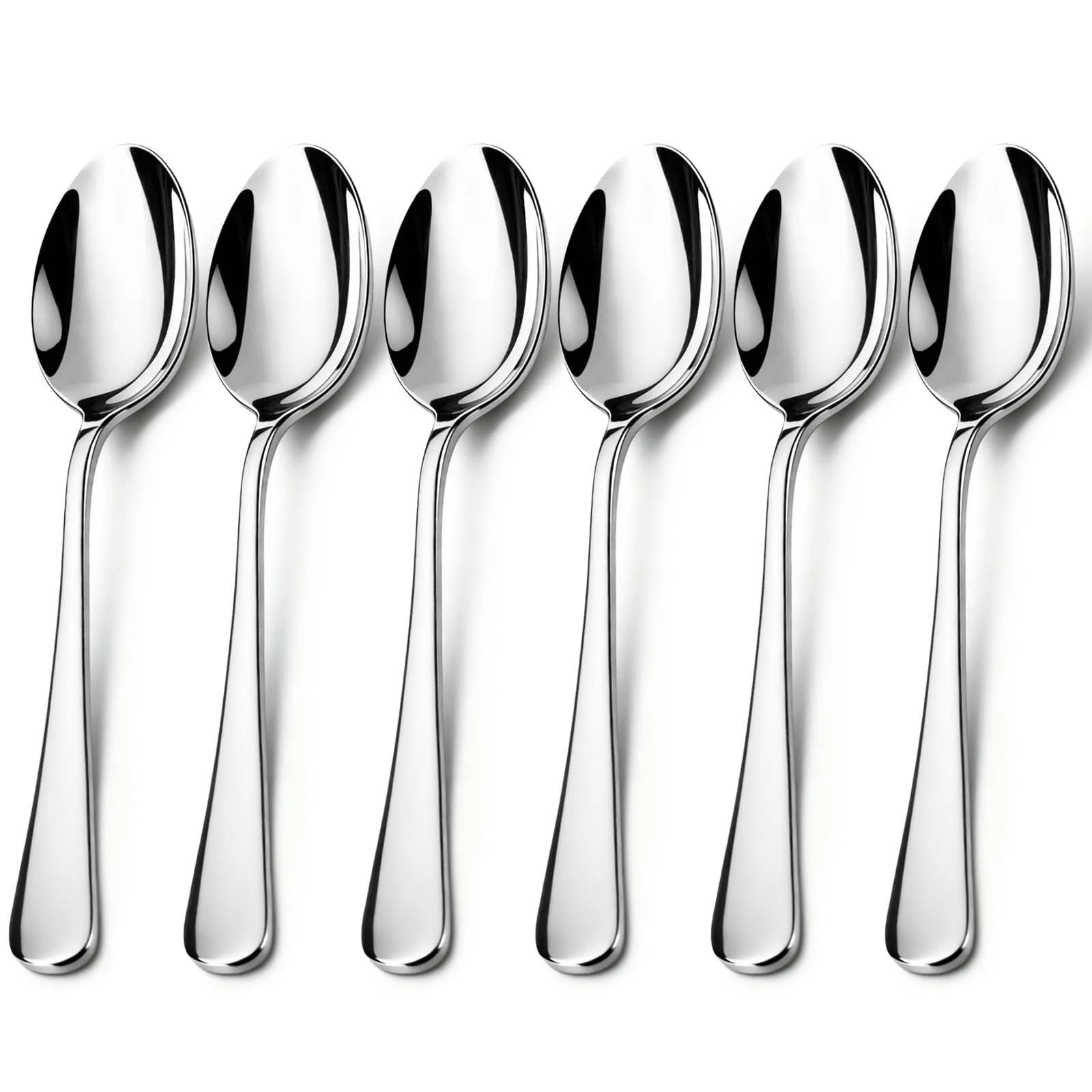 Ложки столові, 6 штук, 20 см, з нержавіючої сталі, фото №1