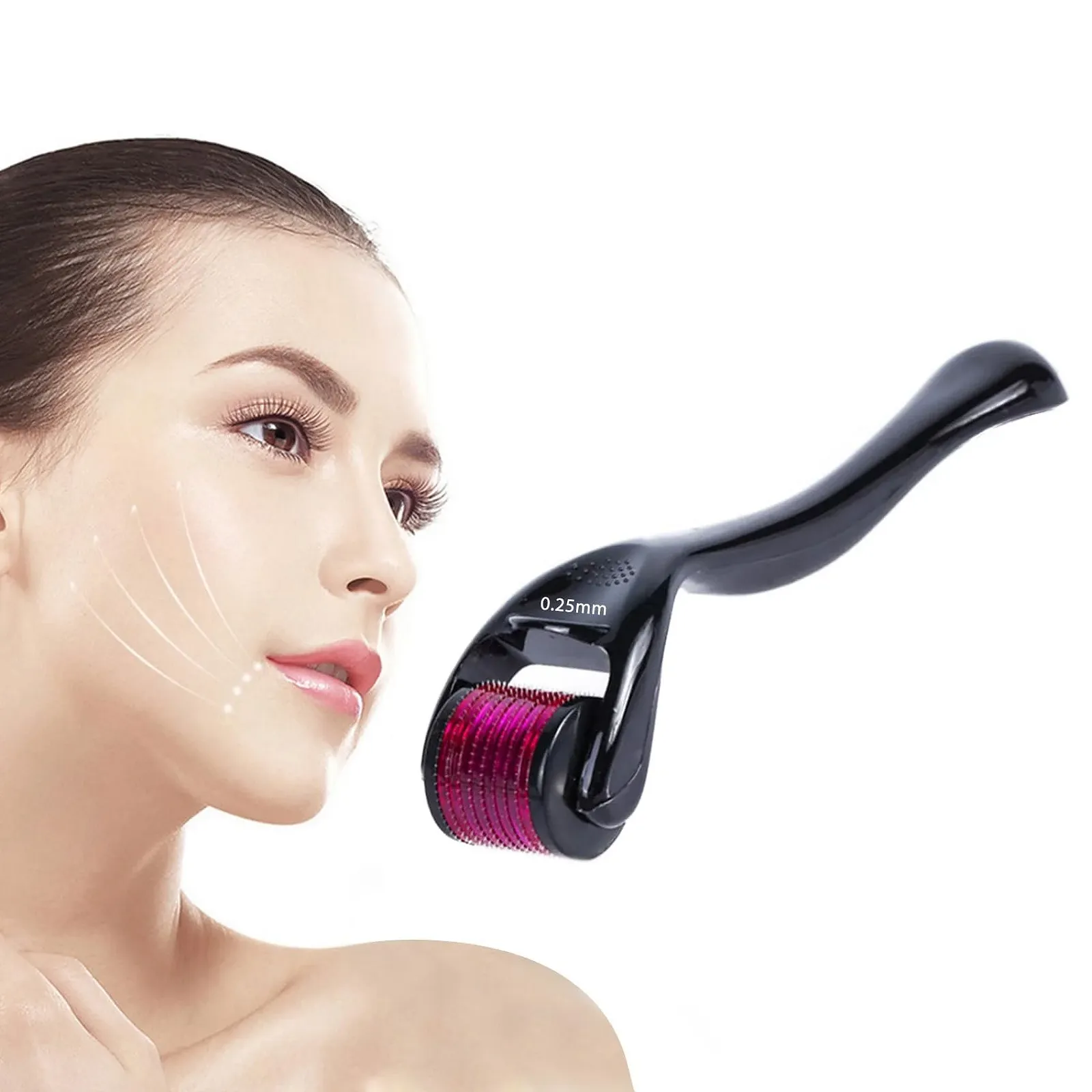 Ролер для бороди IKadiya, 0,25 мм, мікроголковий ролер, професійний мікронідлінг, фото №1