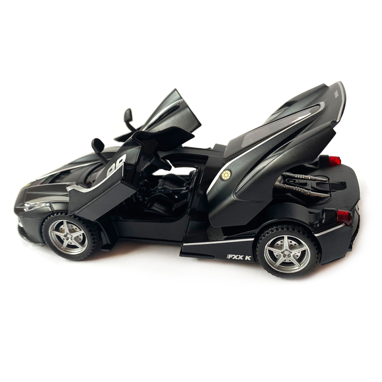 Машинка детская АвтоЕксперт металлопластик черный матовая LaFerrari свет звук иннерц откр двери баг, фото №7
