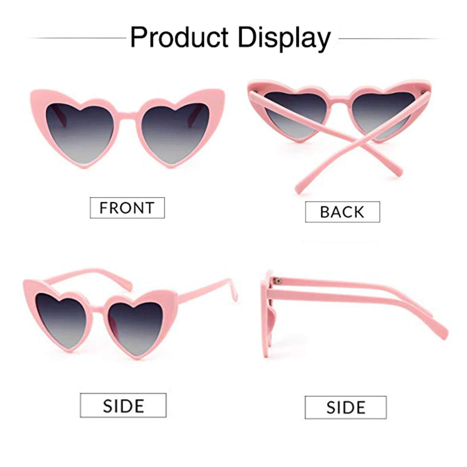 Сонцезахисні окуляри Laurinny Серце для жінок, вінтажні окуляри Clout, захист UV400, фото №3