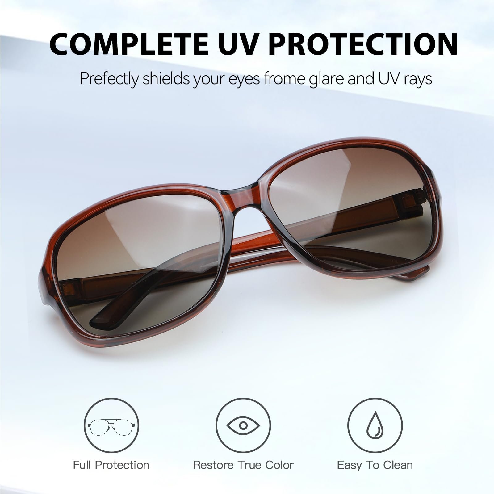 Жіночі Сонцезахисні окуляри Myiaur 2 шт Поляризовані лінзи UV400, фото №7