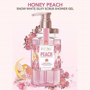 Гель для душу AILKE Peach Elf Perfume Magic Snow White Silky Scrub 500 мл synthetic.ua - Фото 1