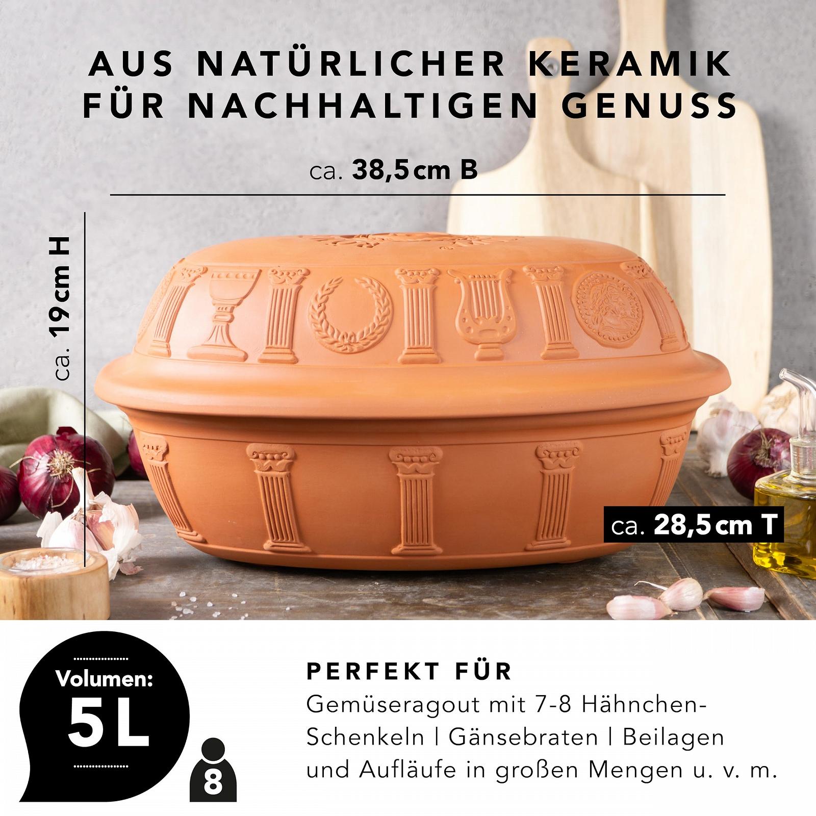 Жаровня Römertopf 50 years anniversary edition 5 л из натуральной глины, фото №5 Жаровня Römertopf 50 years anniversary edition 5 л из натуральной глины, фото №5