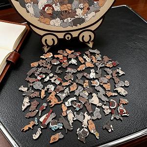 Дерев'яний пазл Кіт Morandi Colours 135 деталей synthetic.ua - Фото 1