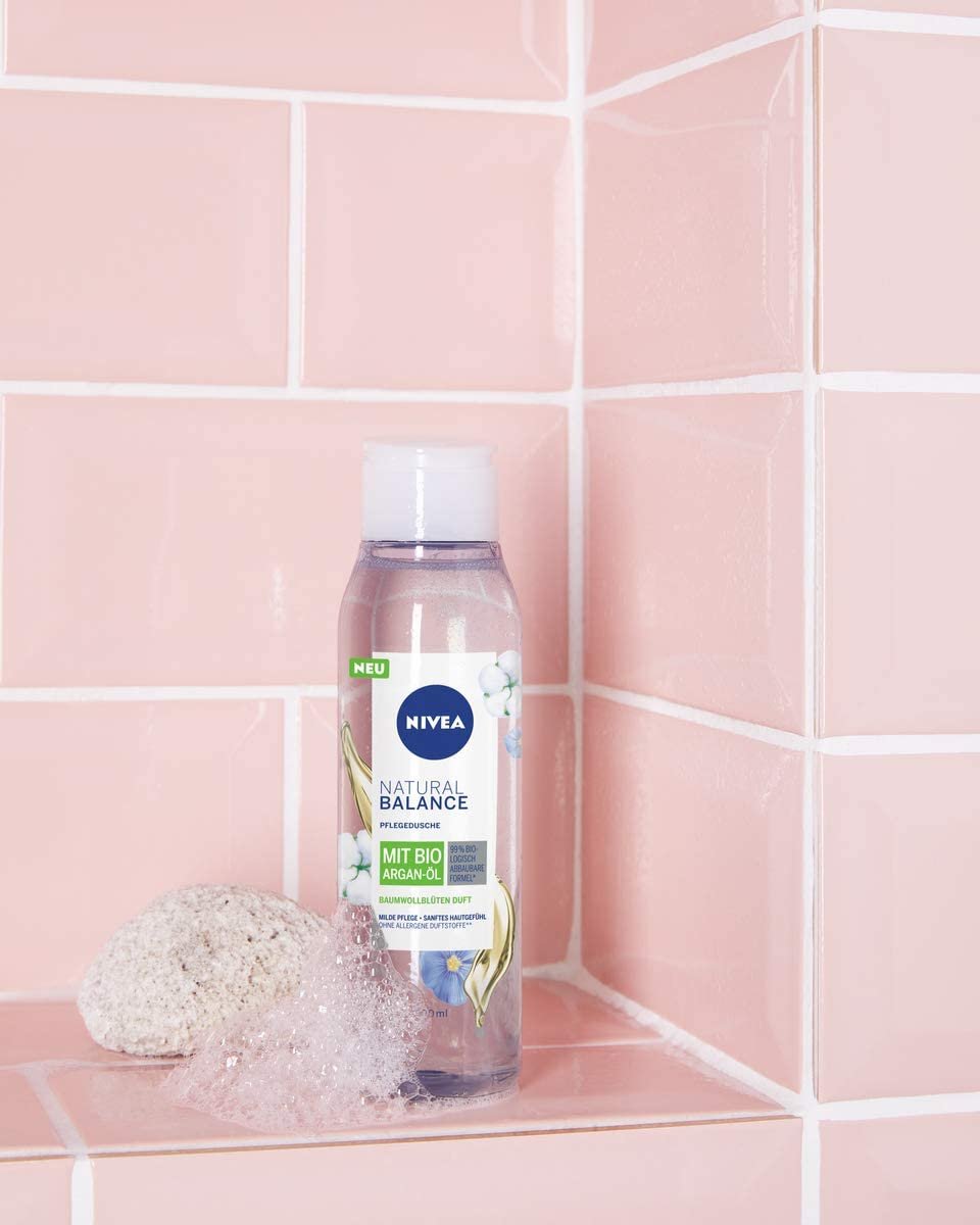 Гель для душа NIVEA Natural Balance Cotton Blossom & Organic Argan Oil 300 мл, фото №4 Гель для душа NIVEA Natural Balance Cotton Blossom & Organic Argan Oil 300 мл, фото №4