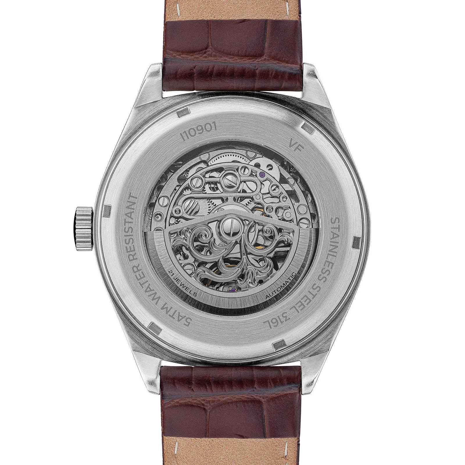 Мужские часы Ingersoll The Baldwin Автоматические 51мм Серый с аналоговым дисплеем и коричневым кожаным ремешком I11001, разноцветный, ремешок., фото №6 Мужские часы Ingersoll The Baldwin Автоматические 51мм Серый с аналоговым дисплеем и коричневым кожаным ремешком I11001, разноцветный, ремешок., фото №6