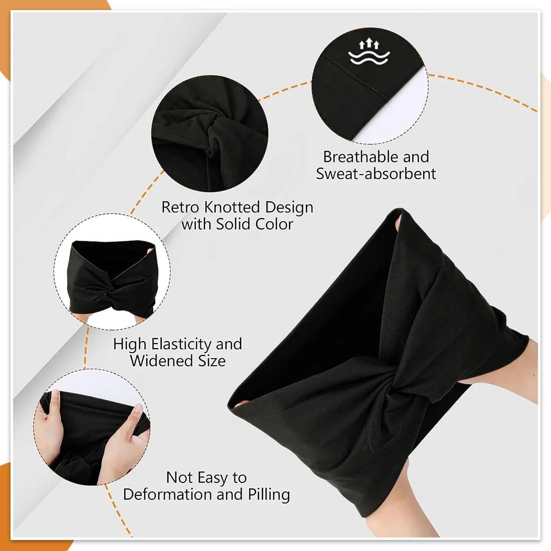 Набір з 4 жіночих пов'язок для волосся, фото №5