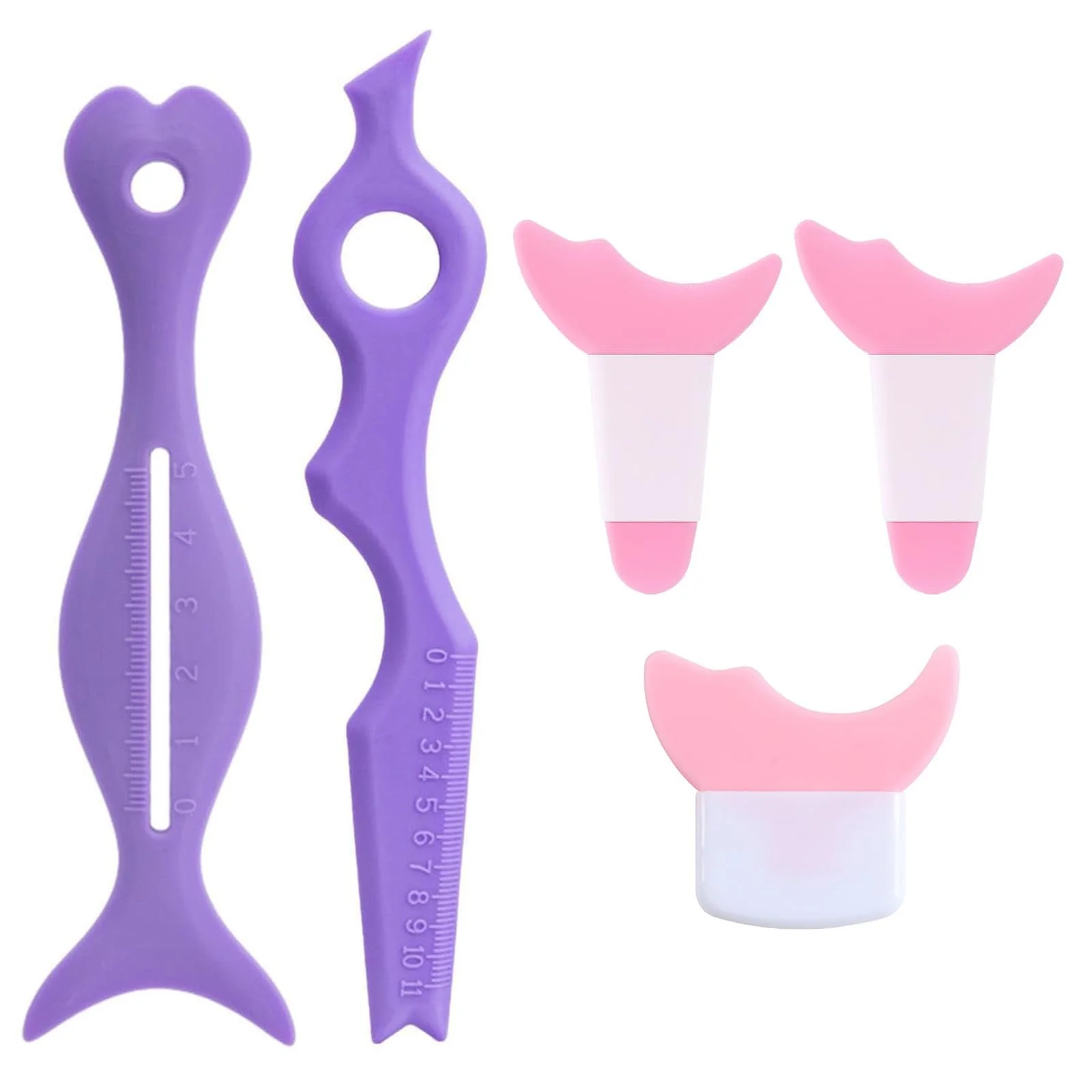 Набір VECOO трафаретів для підводки для початківців Рожевий і фіолетовий, фото №1 Набір VECOO трафаретів для підводки для початківців Рожевий і фіолетовий, фото №1