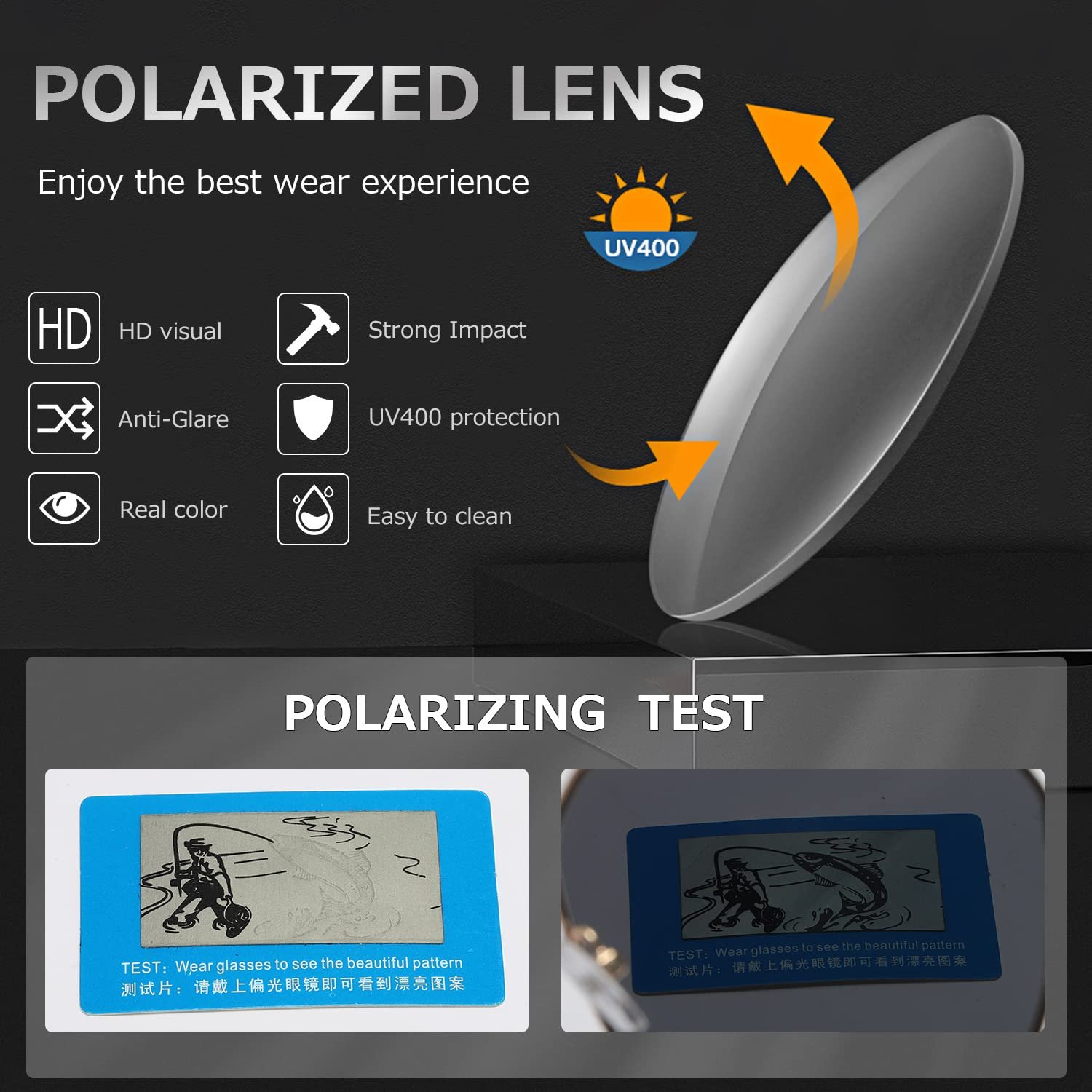 Поляризовані сонцезахисні окуляри Kimorn для жінок і чоловіків, ретро, фото №7