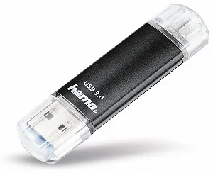 Купити USB-флеш-накопичувач Hama Laeta Twin 16 GB USB 3.2 microUSB OTG 40 MB/s Black - Фото 1 USB-флеш-накопичувач Hama Laeta Twin 16 GB USB 3.2 microUSB OTG 40 MB/s Black - Фото 1