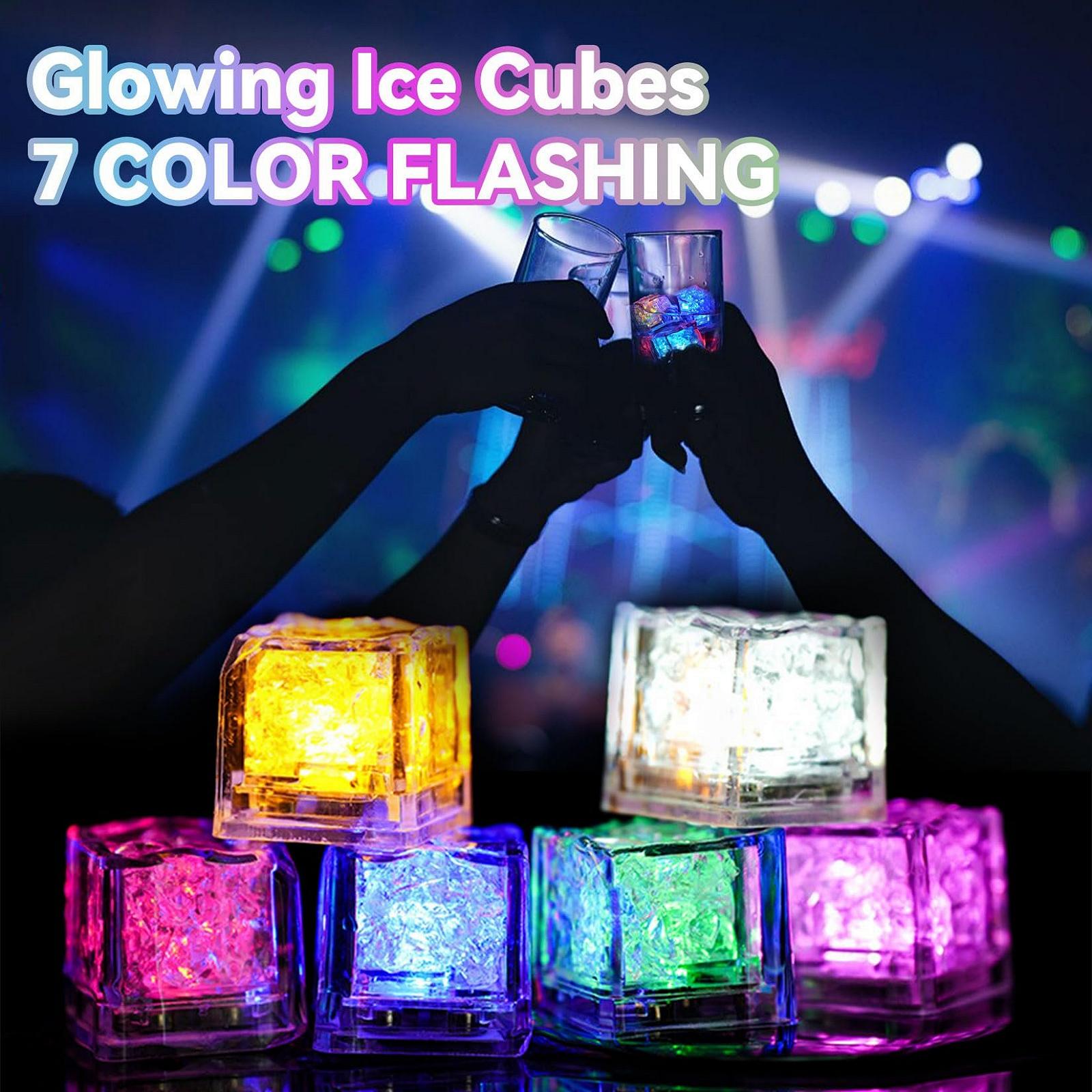 Світлодіодні кубики льоду, набір 12 штук, різнокольорові, іграшка для ванни, фото №5 Світлодіодні кубики льоду, набір 12 штук, різнокольорові, іграшка для ванни, фото №5