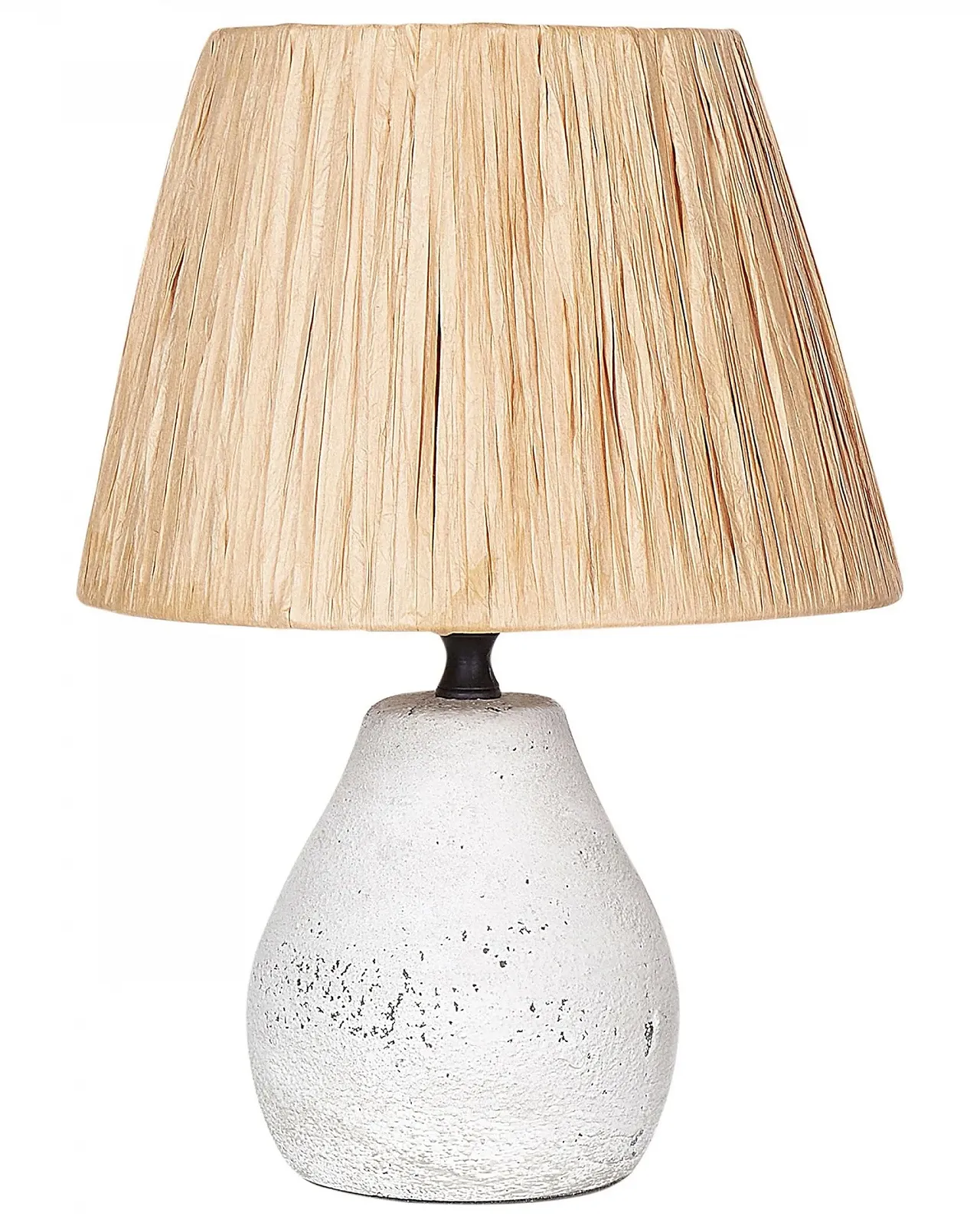 Настільна лампа Arwadito Керамічна Основа-ваза Конусний паперовий абажур З вимикачем Білий, фото №1