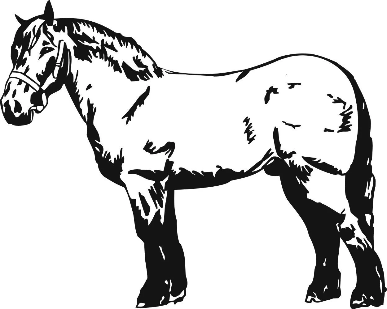 Наклейка на стену Blattwerk Design Horse Motif Carthorse, фото №1