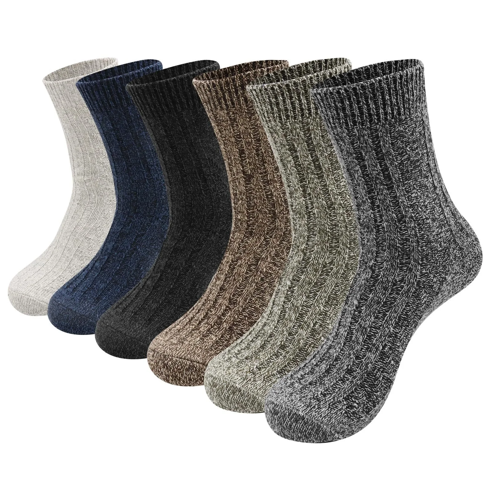 Носки VEGCOO Классические зимние 6 пар Хлопковые для мужчин и женщин, фото №1