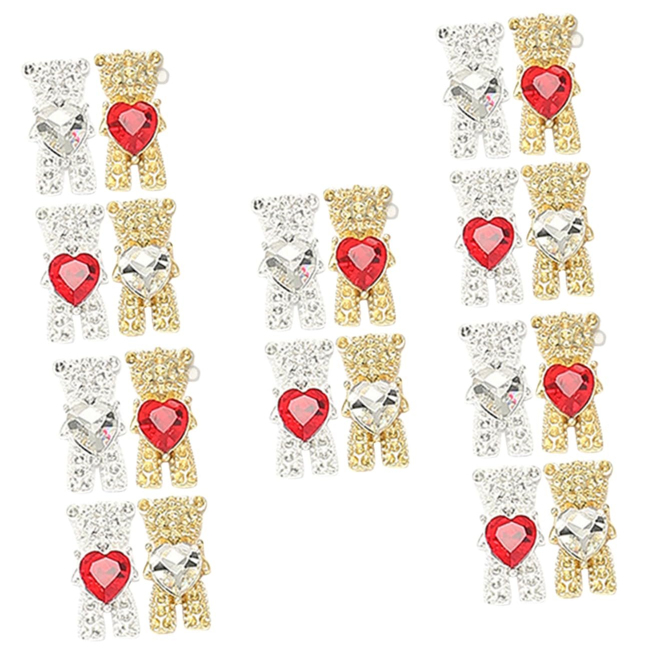 Наклейки для нігтівOOFAN Модні, ведмедики, для манікюру, 3D стрази, фото №1