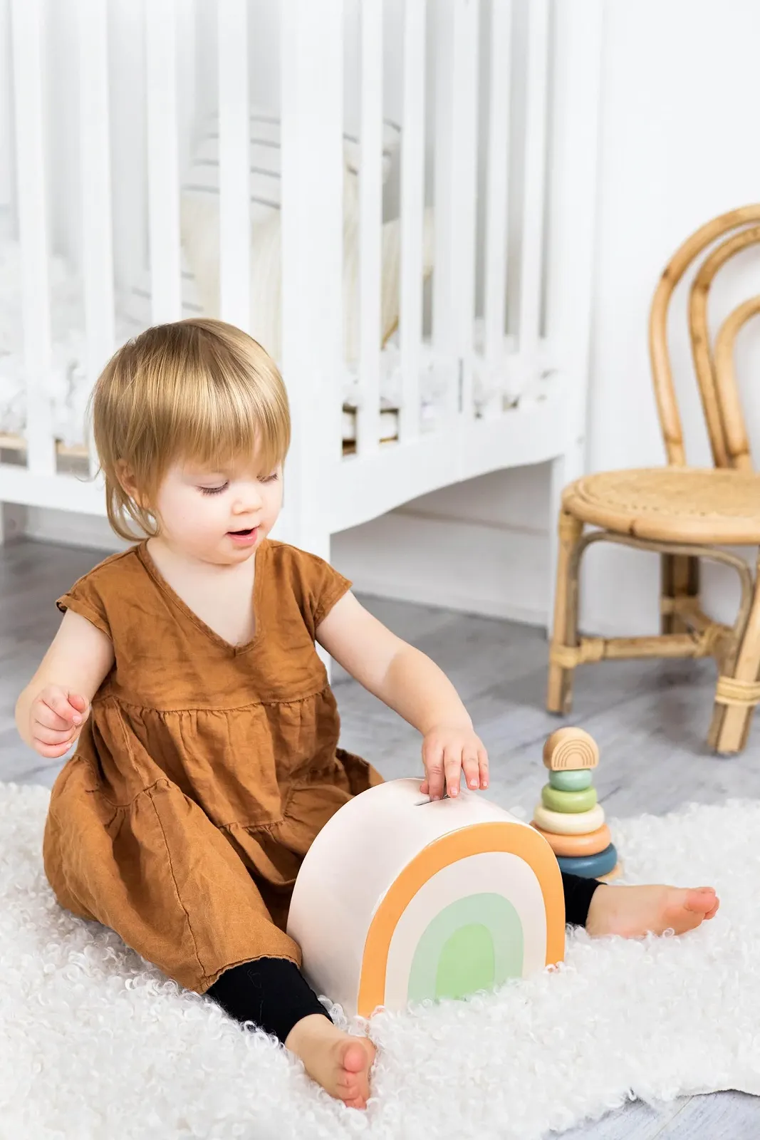 Скарбничка Pearhead Ceramic Rainbow керамічна Веселка пастельна, фото №3