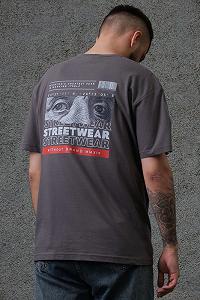 Оверсайз футболка з принтом Without streetwear dark gray - Фото 1