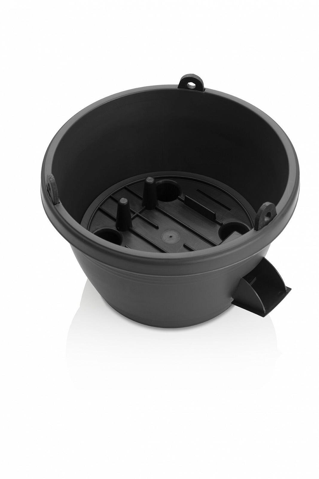 Підвісний квітковий горщик Marina з автополивом 30 см тауп, фото №5