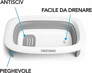 Дитяча ванночка Twistshake з подушкою має гумові ніжки та гумовий килимок Сіро-білий ціна на synthetic.ua - Фото 1 Дитяча ванночка Twistshake з подушкою має гумові ніжки та гумовий килимок Сіро-білий synthetic.ua - Фото 1