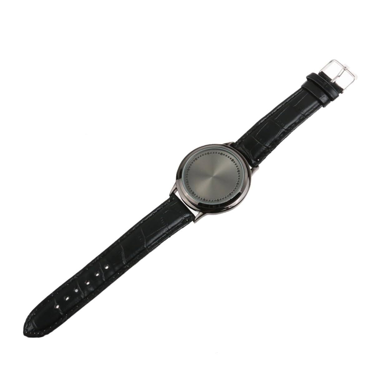 Цифровые часы WRITWAA с круглым циферблатом и полиуретановым ремешком для ежедневного использования, черные, фото №2 Цифровые часы WRITWAA с круглым циферблатом и полиуретановым ремешком для ежедневного использования, черные, фото №2