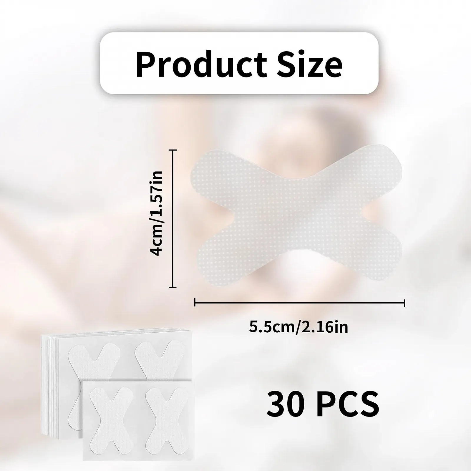 Лента для рта (60 шт.) для сна против храпа, фото №2