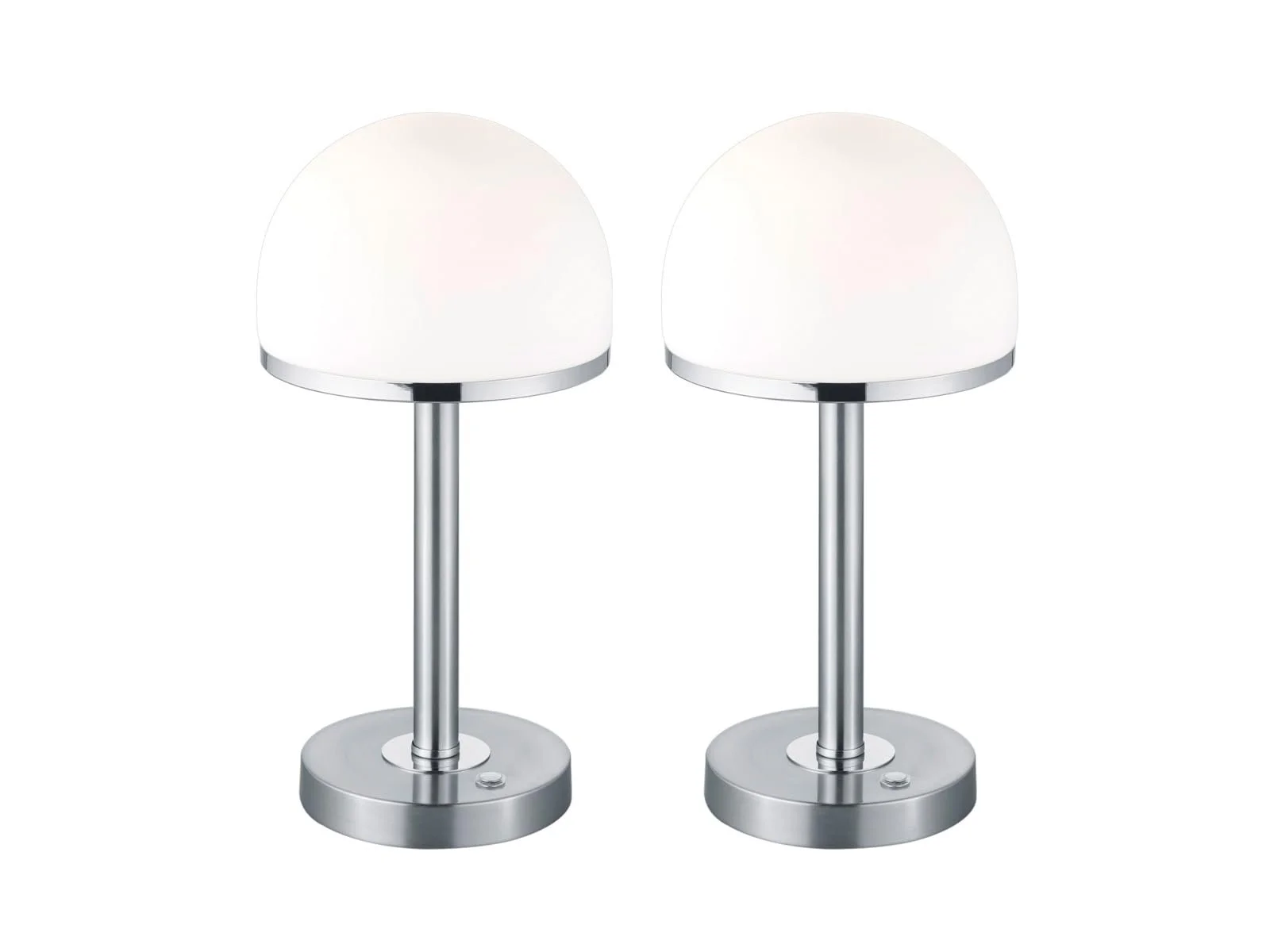 Набір з 2 настільних ламп Glass Lampshade з регулюванням яскравості 39 см Сріблястий, фото №1