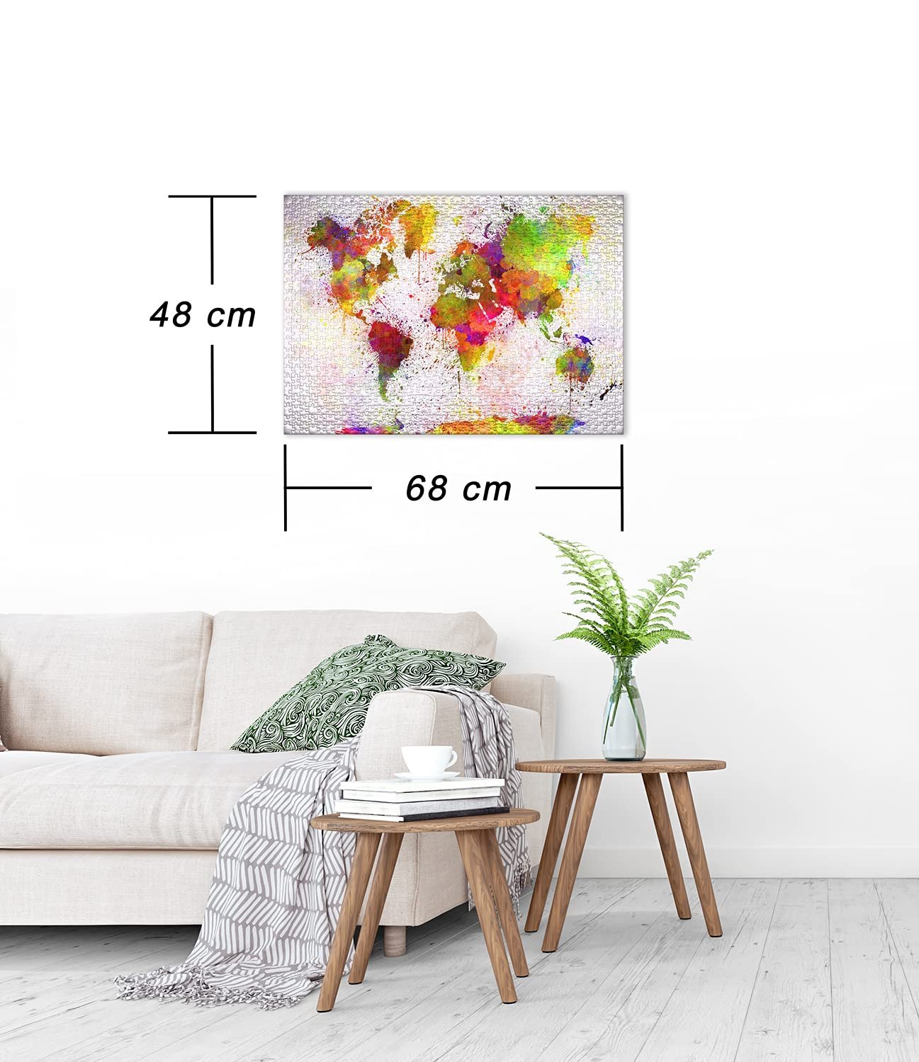 Пазл Ulmer Puzzleschmiede Classic Colourful World 1000 деталей Карта мира, фото №3 Пазл Ulmer Puzzleschmiede Classic Colourful World 1000 деталей Карта мира, фото №3