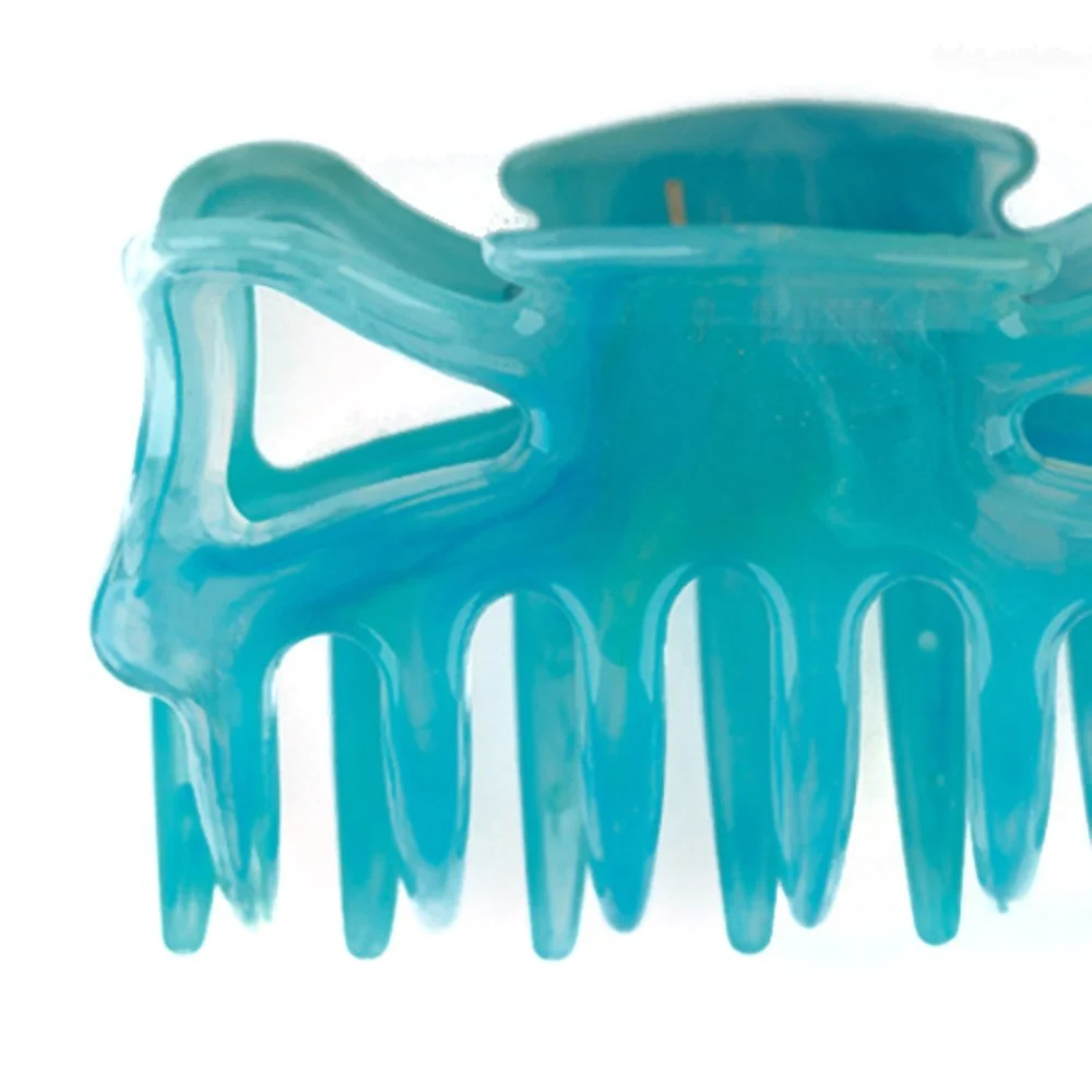 Заколка для волос большая WeLoveBeads TM101 Зелено-голубая, около 9 см, фото №2