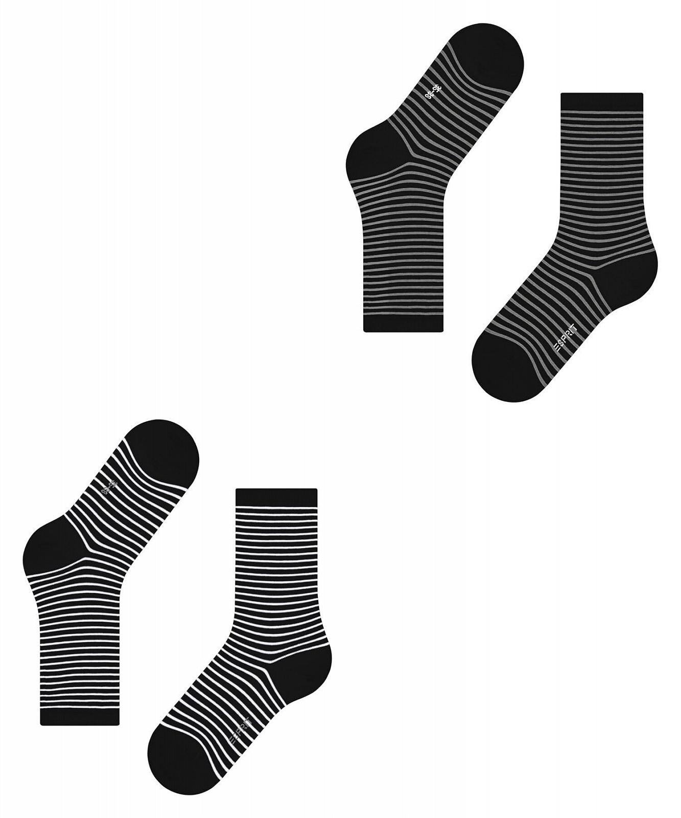 Шкарпетки ESPRIT Fine Line 2-Pack Жіночі Дихаючі з органічної бавовни, посилені, міцні, 2 пари, фото №5