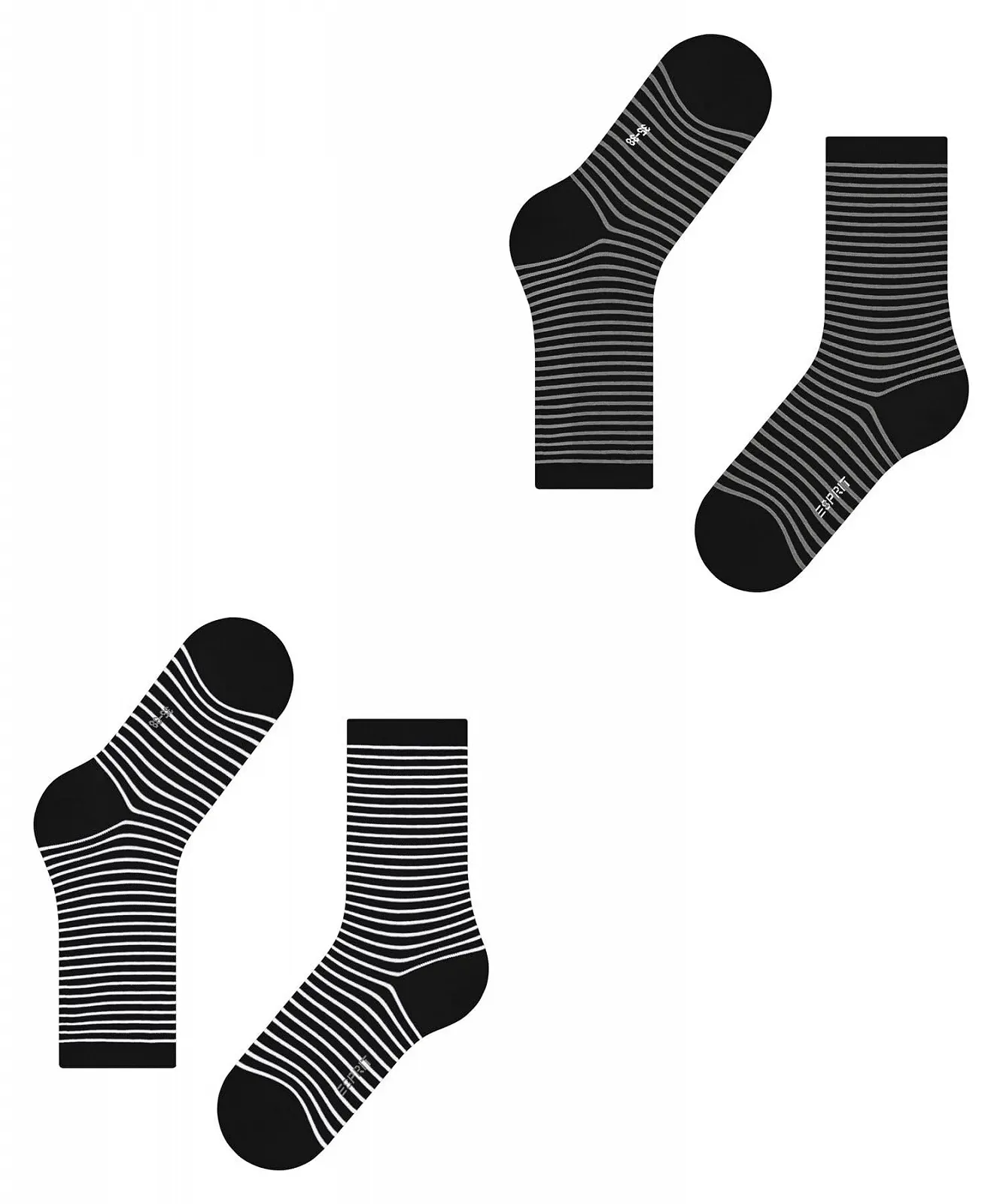 Шкарпетки ESPRIT Fine Line 2-Pack Жіночі Дихаючі з органічної бавовни, посилені, міцні, 2 пари, фото №5