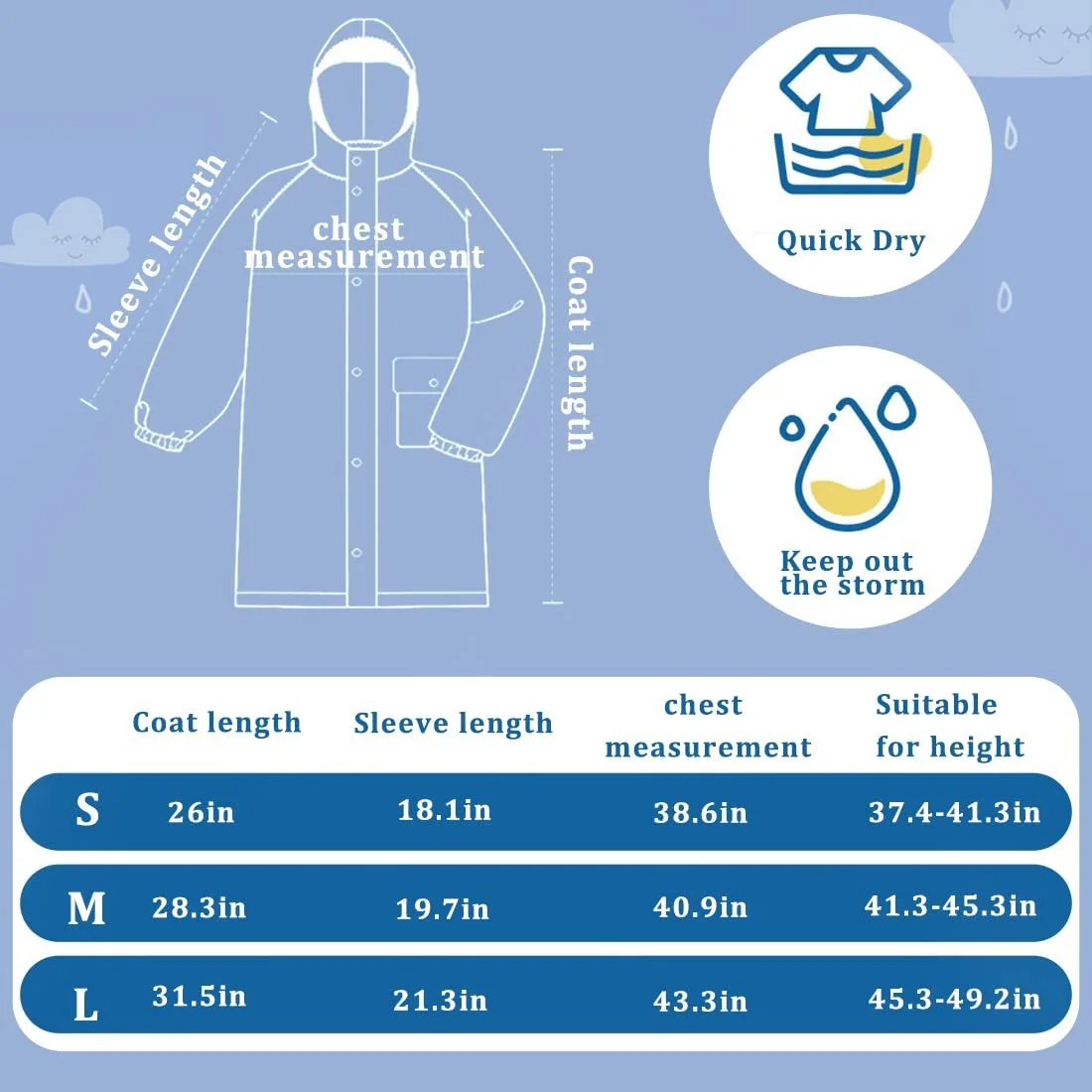 Детский дождевик Malaxlx Водонепроницаемая дождевая куртка с капюшоном Дождевое пончо Детский дождевой костюм Дождевая одежда с чехлом для рюкзака для мальчиков и девочек 2-8 лет, фото №6 Детский дождевик Malaxlx Водонепроницаемая дождевая куртка с капюшоном Дождевое пончо Детский дождевой костюм Дождевая одежда с чехлом для рюкзака для мальчиков и девочек 2-8 лет, фото №6