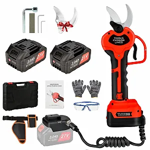 Акумуляторний секатор 21 V 2 x 3000 mAh - Фото 1
