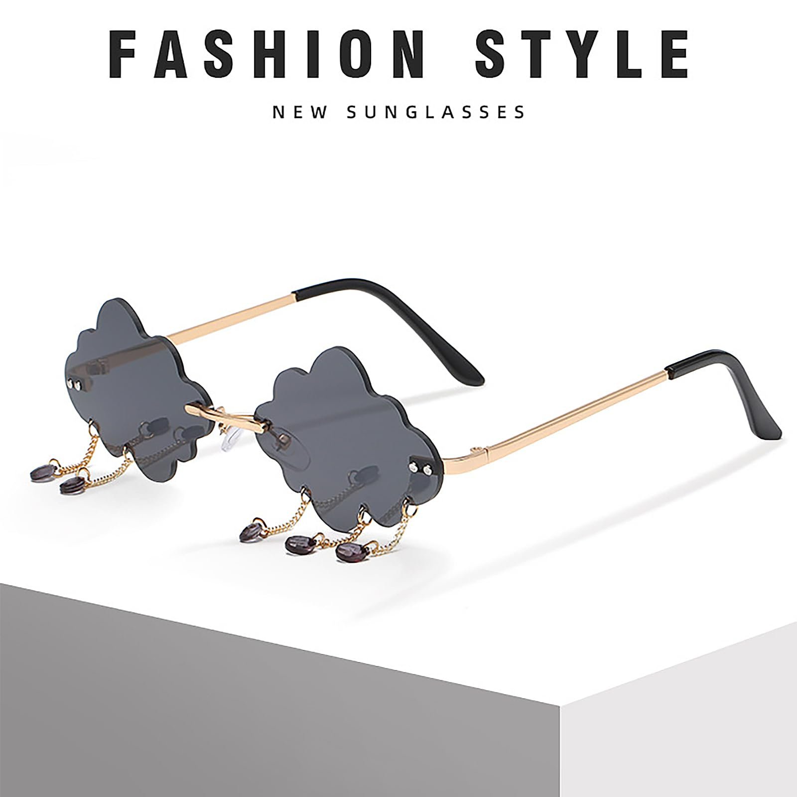 Солнцезащитные очки Wolke Vintage без оправы, фото №6 Солнцезащитные очки Wolke Vintage без оправы, фото №6