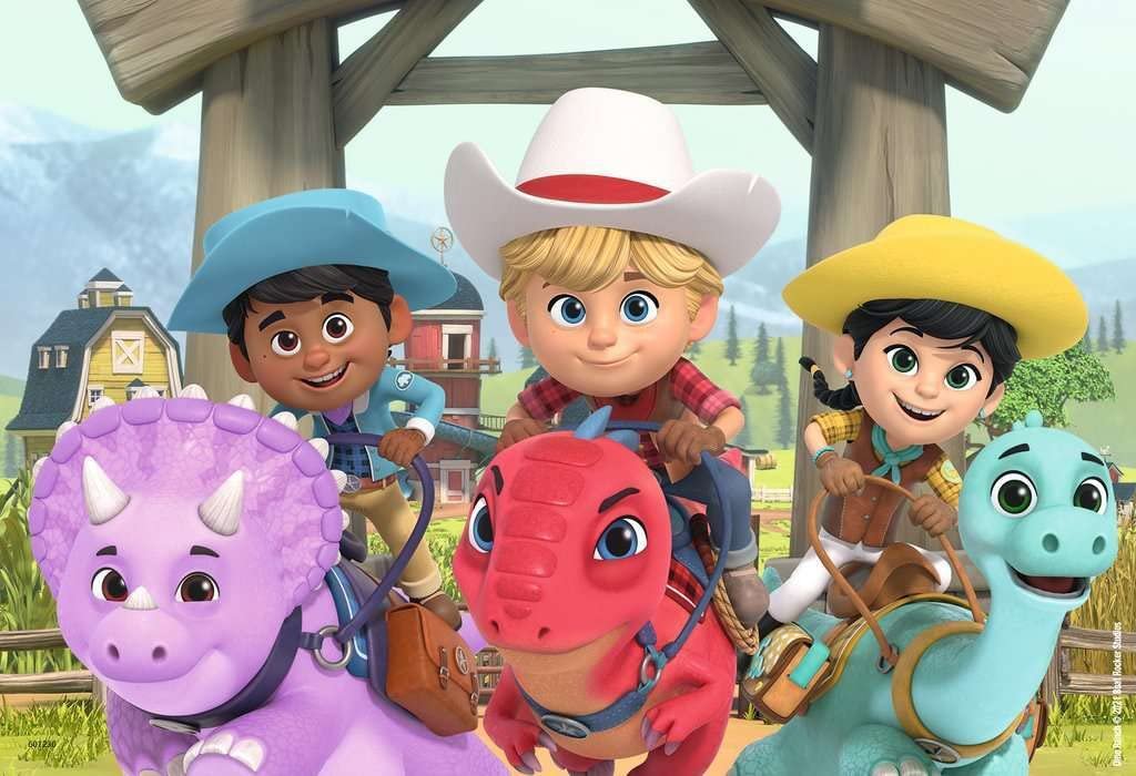 Пазл Ravensburger Children's Puzzle 05588 Dino Ranch Friendship 2 x 24 елементи для дітей від 4 років, фото №3