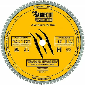 Пильный диск SabreCut SCCSM355_72 355 x 2.5 x 30 мм Серебристый - Фото 1