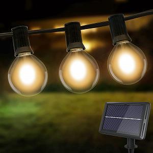 Гирлянда Litogo G40 Уличная Солнечная 8 м 25 + 2 LED IP55 Водонепроницаемая 4 Режима Теплый Белый 2700 K - Фото 1