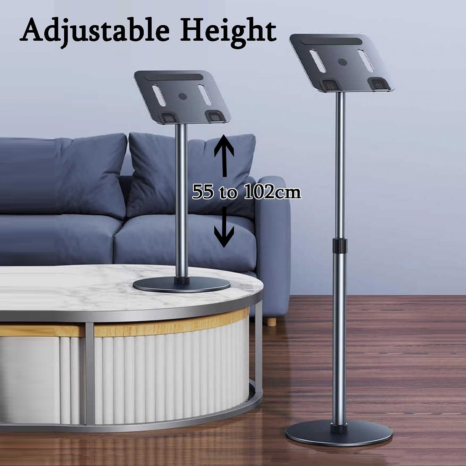 Напольная подставка для ноутбука, подставка-книжная полка из алюминиевого сплава, регулируемый компьютерный столик для дома/офиса/улицы, фото №6