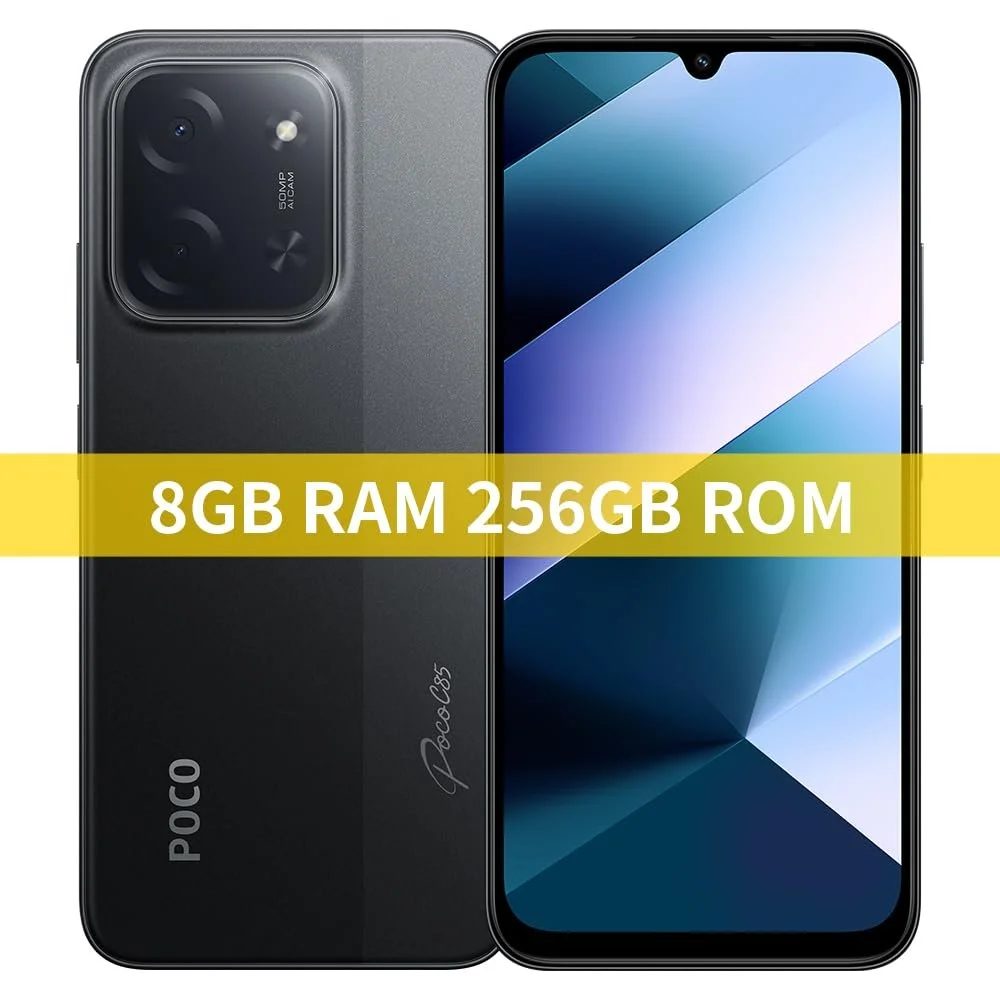 Смартфон XIAOMI Poco C85 4G 8 GB + 256 GB 6.9 дюймів 50 MP 120 Гц MediaTek Helio G81-Ultra 33 Вт Black без підтримки NFC, фото №3