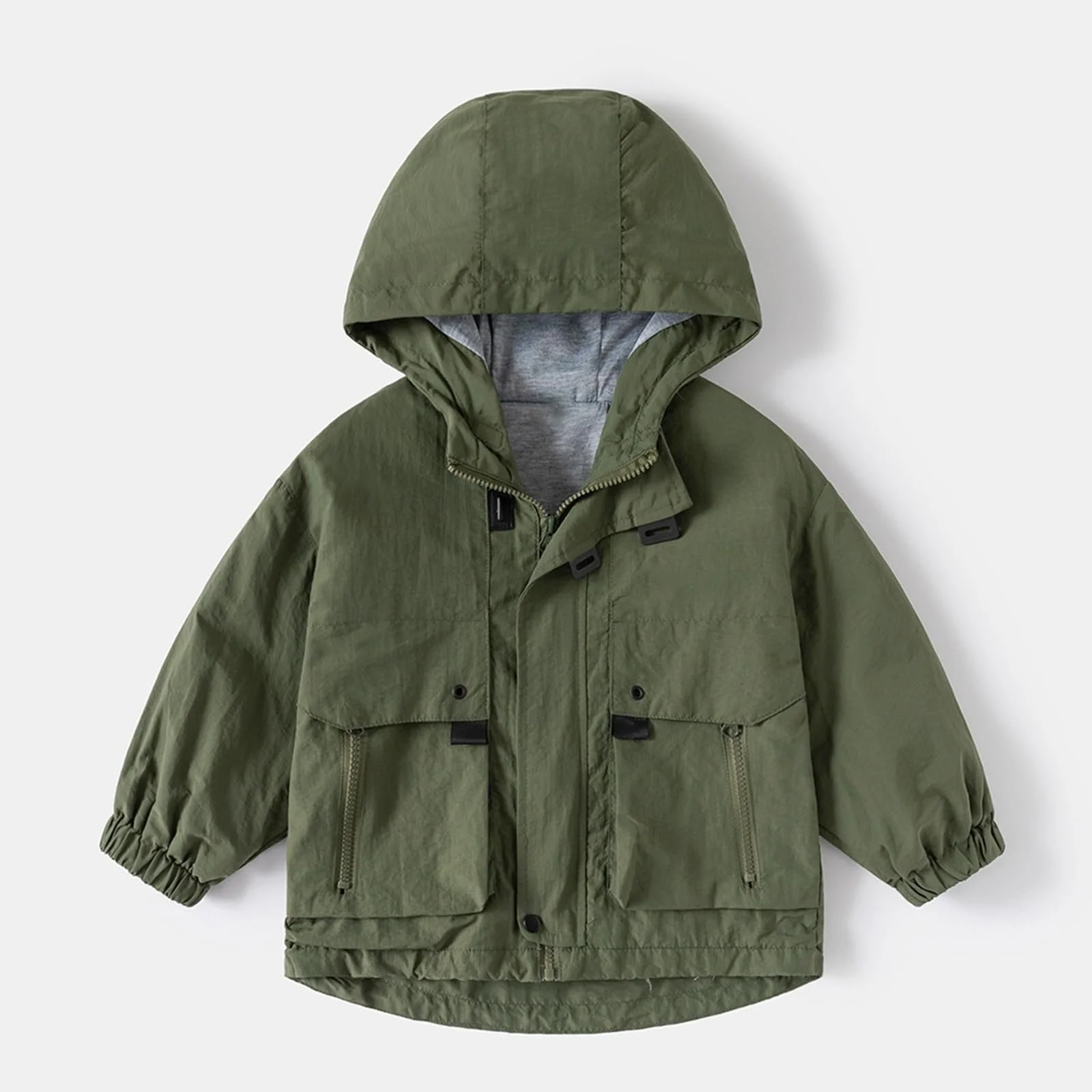 Ветровка детская шерстяная Generisch для мальчиков, легкая с капюшоном, на молнии, повседневная для школы, для мальчиков 2-13 лет, фото №2