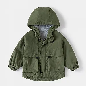 Ветровка детская шерстяная Generisch для мальчиков, легкая с капюшоном, на молнии, повседневная для школы, для мальчиков 2-13 лет synthetic.ua - Фото 1