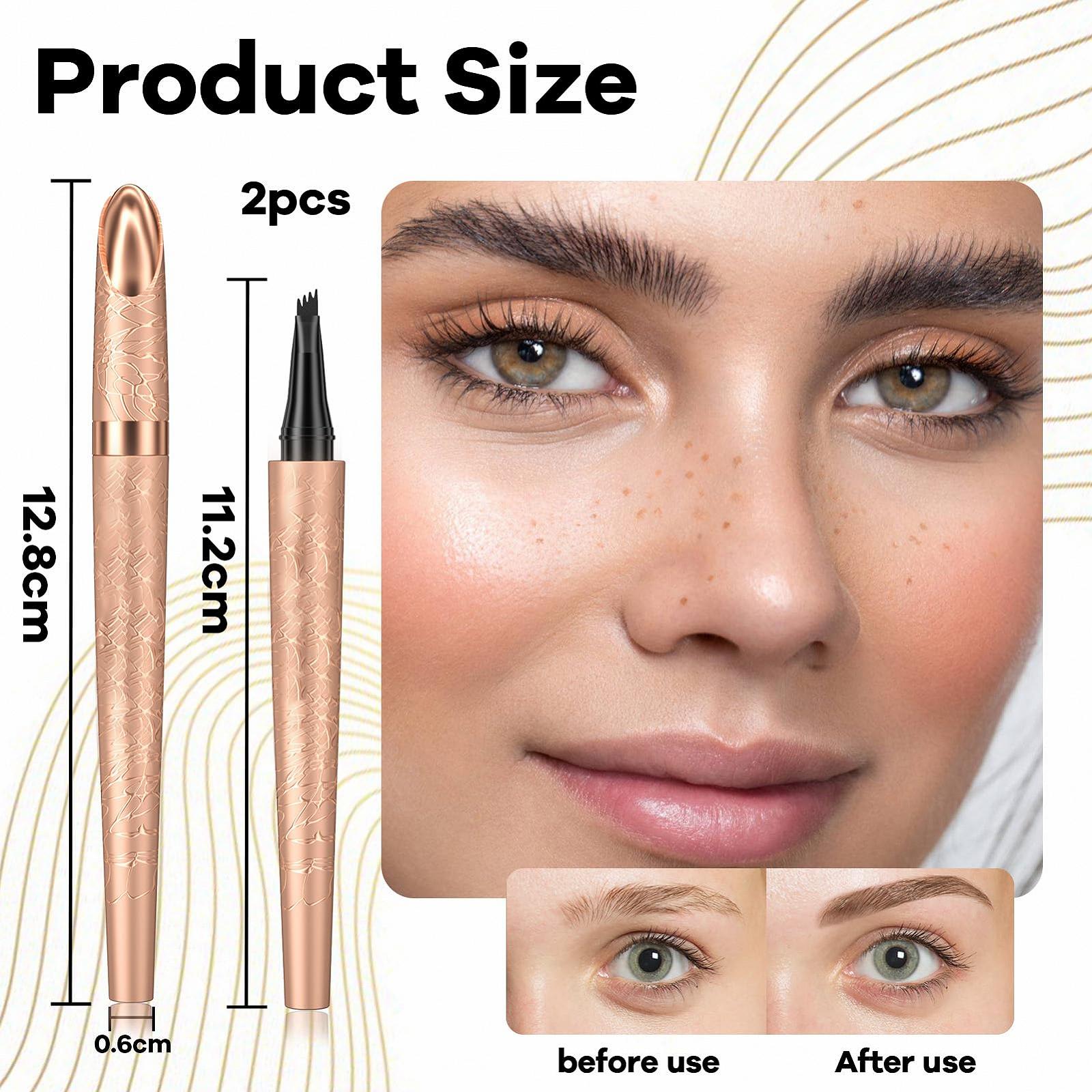 Олівець для брів LEWBDF Waterproof 3D Microblading Magic Eyebrow Pencil 4 Fork Tip Applicator 2 шт, фото №2