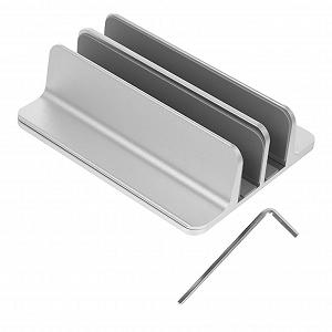 Вертикальная Подставка для Ноутбука Tofficu Алюминиевый Сплав Двойные Слоты для Ноутбука и Планшета Прочный Устойчивый к Царапинам Держатель Высококачественная CNC Поверхность Компактный и Прочный - Фото 1