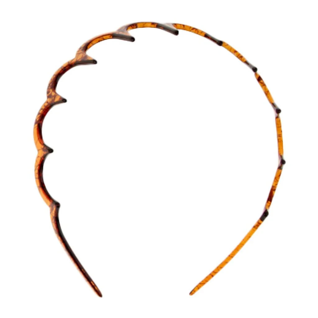 Обруч для волосся Sharplace з зубчиками, гребінець, хвилястий, коричневий, фото №1 Обруч для волосся Sharplace з зубчиками, гребінець, хвилястий, коричневий, фото №1