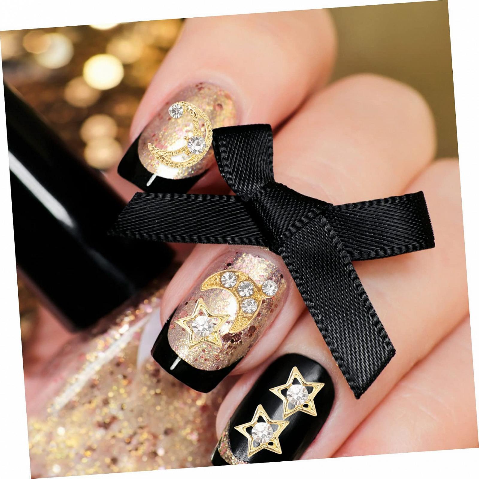 Підвіска для нігтів Mikinona Набір 3D Місяць Зірка Метал Цинк-алюмінієвий сплав, фото №8