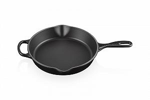 Сковорода гриль Le Creuset Signature 20187260000422, чавунна, висока, 26 см, 2 літри, матовий чорний synthetic.ua - Фото 1