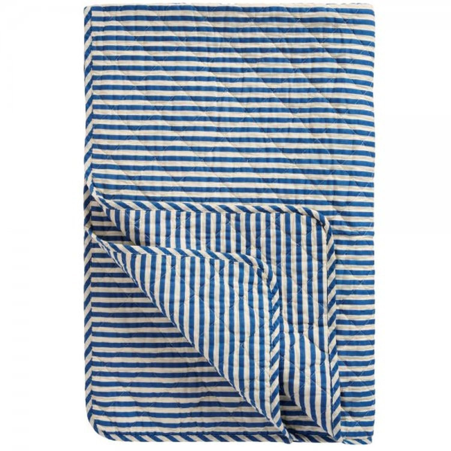 Покрывало IB Laursen В Полоску Цвета Offwhite и Синего, фото №1 Покрывало IB Laursen В Полоску Цвета Offwhite и Синего, фото №1