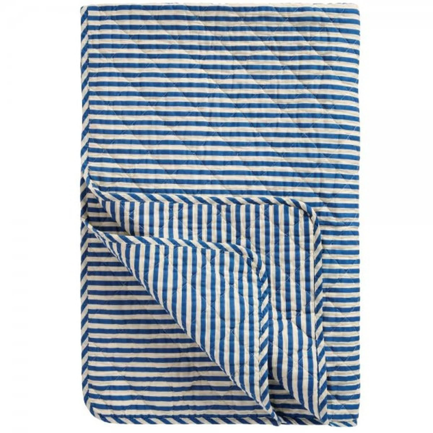 Покрывало IB Laursen В Полоску Цвета Offwhite и Синего, фото №1