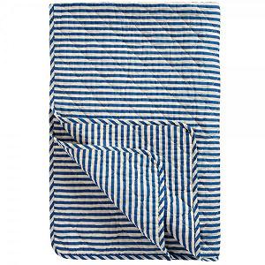 Покрывало IB Laursen В Полоску Цвета Offwhite и Синего - Фото 1