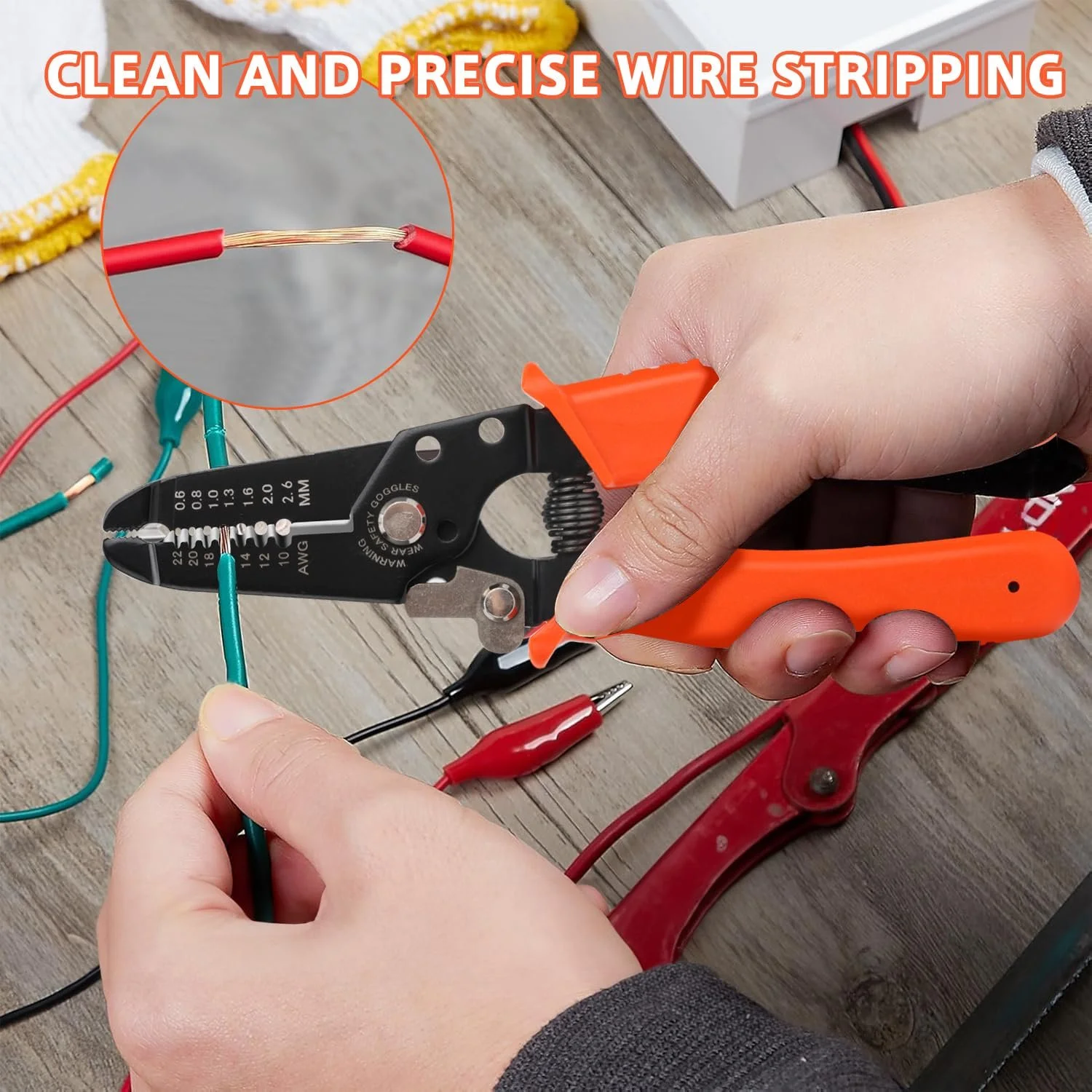 Многофункциональные плоскогубцы-стриппер 3-в-1 AWG 0-1.6 мм 210 мм, фото №4